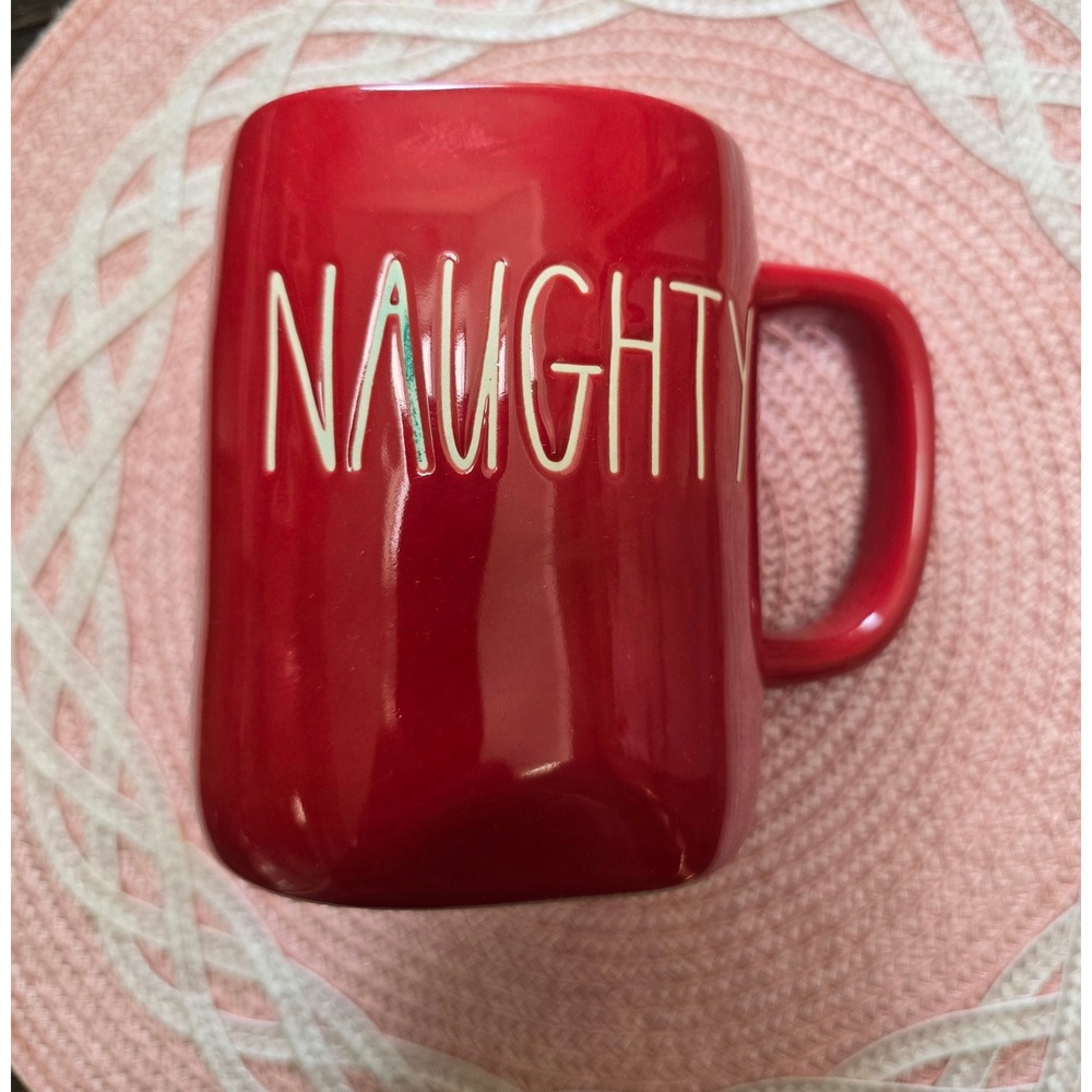 Rae Dunn Naughty Red Christmas Coffee Mug Artisan Collection by Magenta Holiday